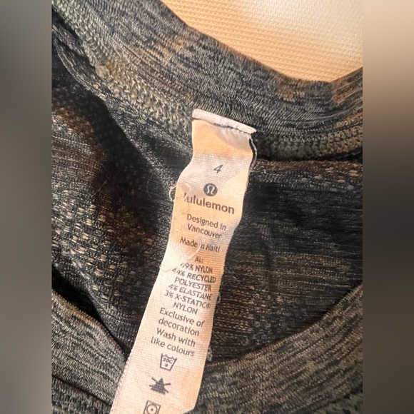Lululemon Swiftly Tech Long Sleeve Heather khaki green size 4 - Picture 3 of 7
